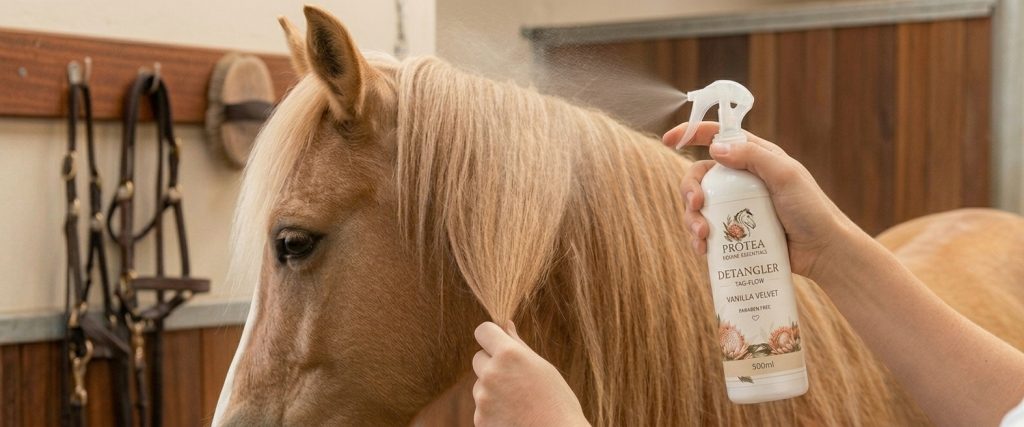 detangler srpay for horses mane and tail